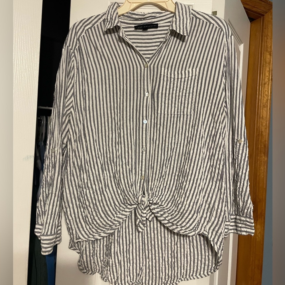 From T.J. Maxx women’s button up linen dress, shirt, size medium